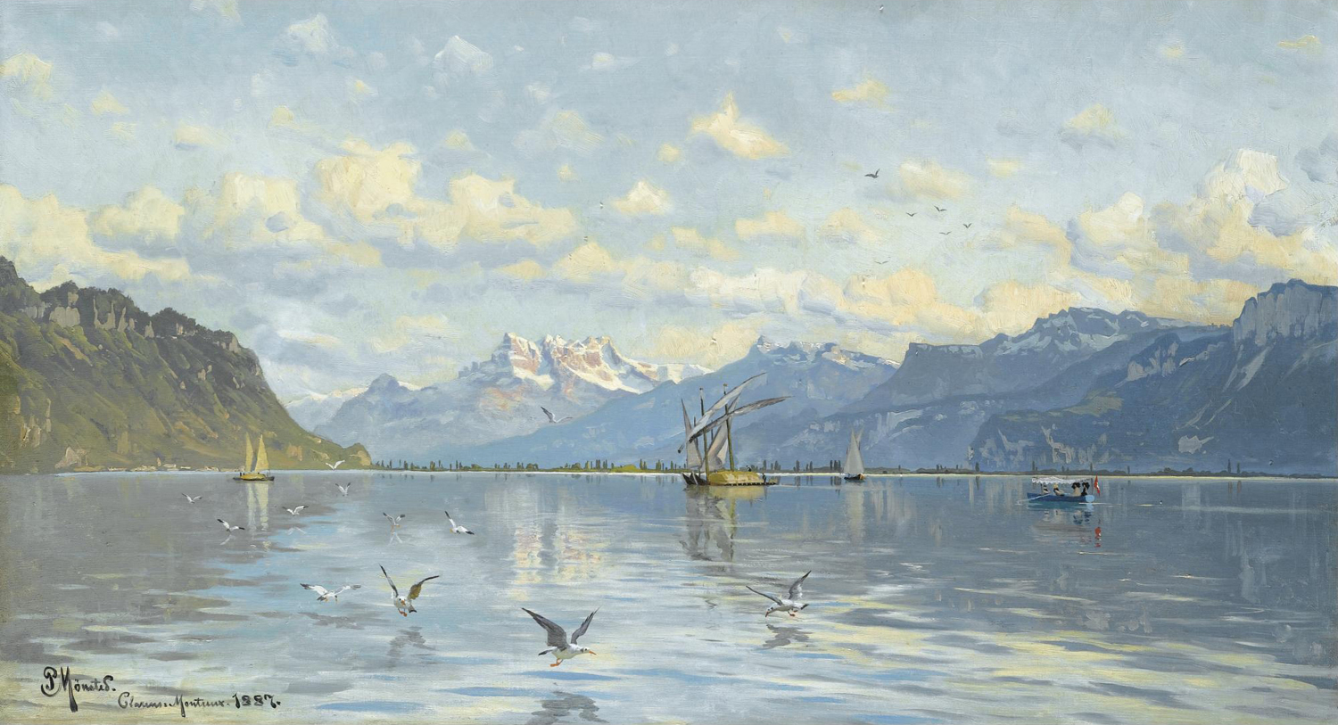 Lake Leman (Lake Geneva) near Montreux, 1887