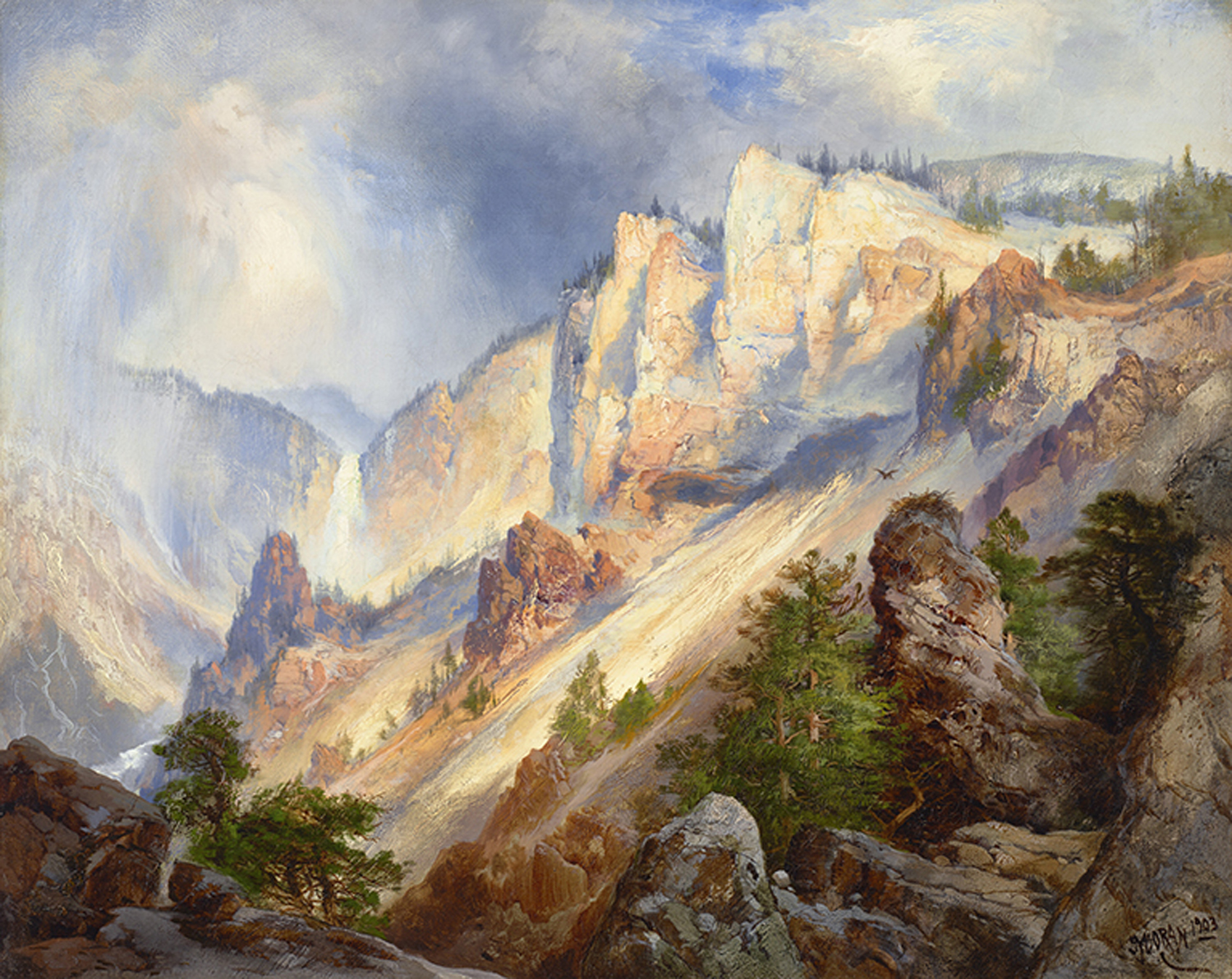 A Passing Shower in the Yellowstone Canyon, 1903