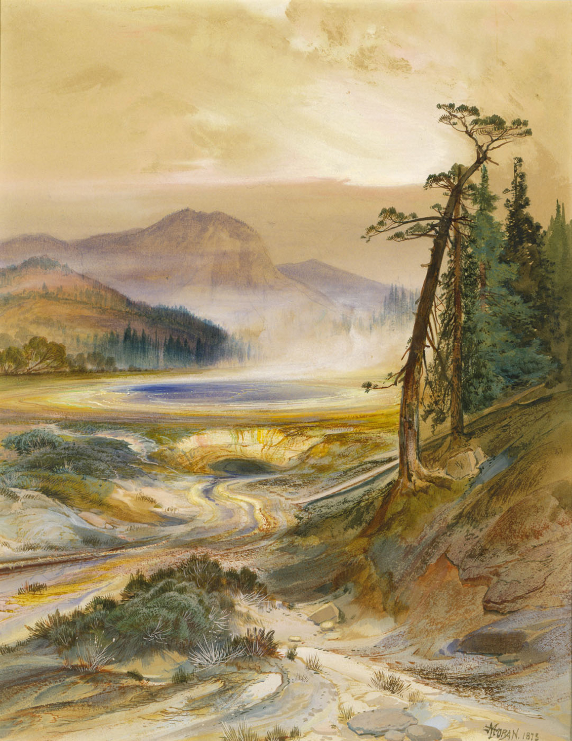 Excelsior Geyser, Yellowstone Park, 1873