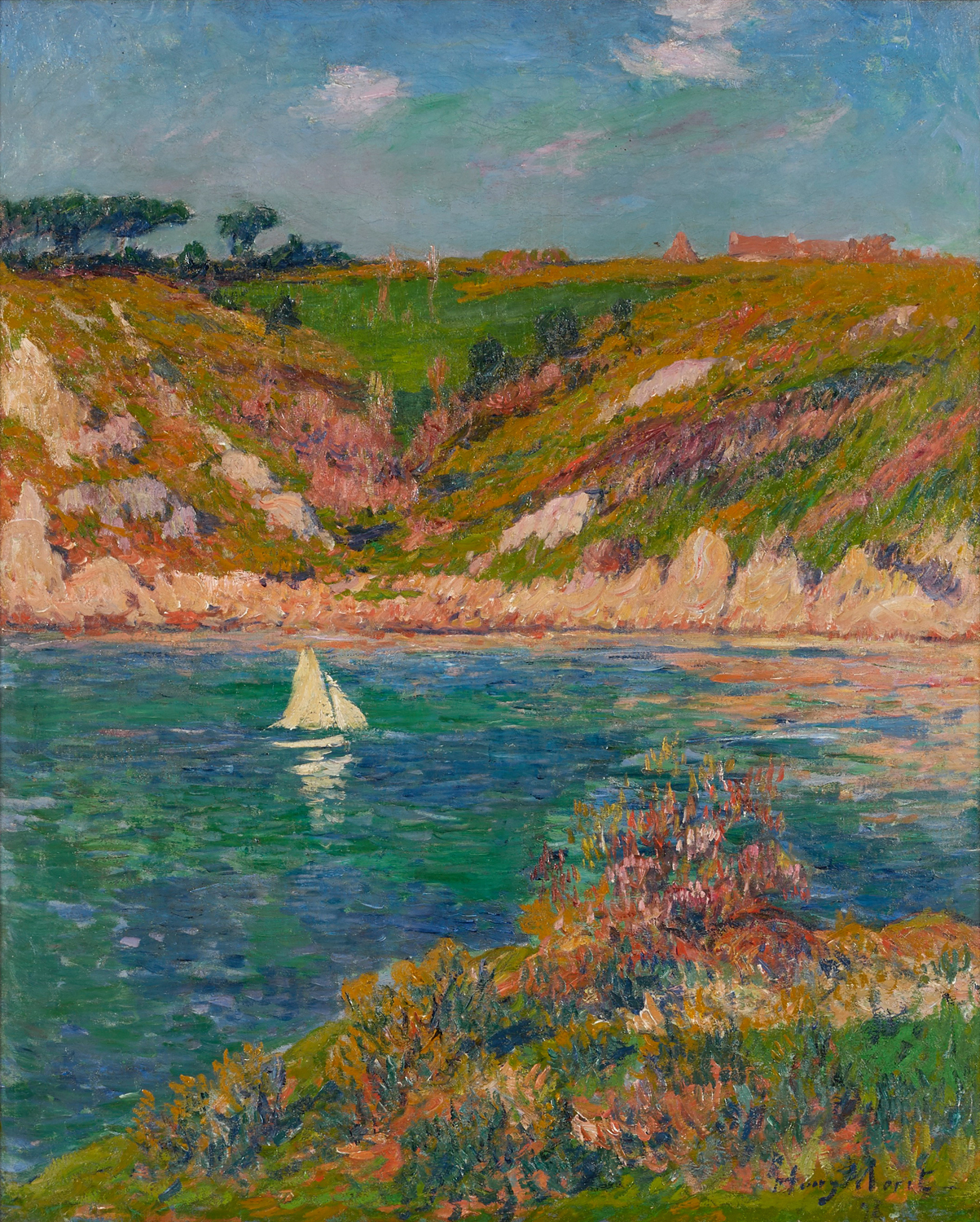 Doelan Landscape with a White Sail, 1898