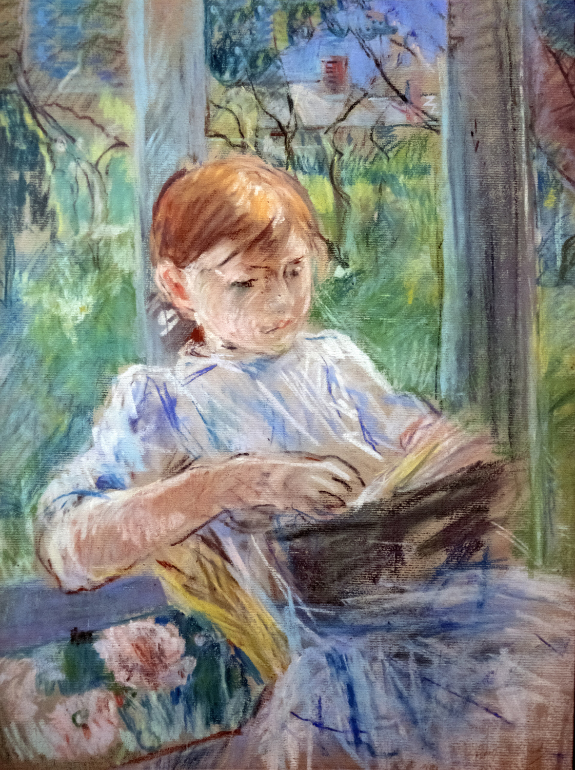Girl Reading (Portrait of Julie Manet on the Veranda at Mezy), 1888