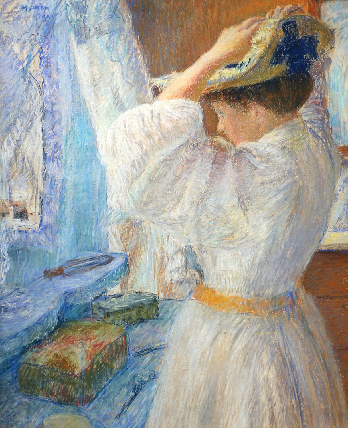 Woman Putting on Her Hat, 1901