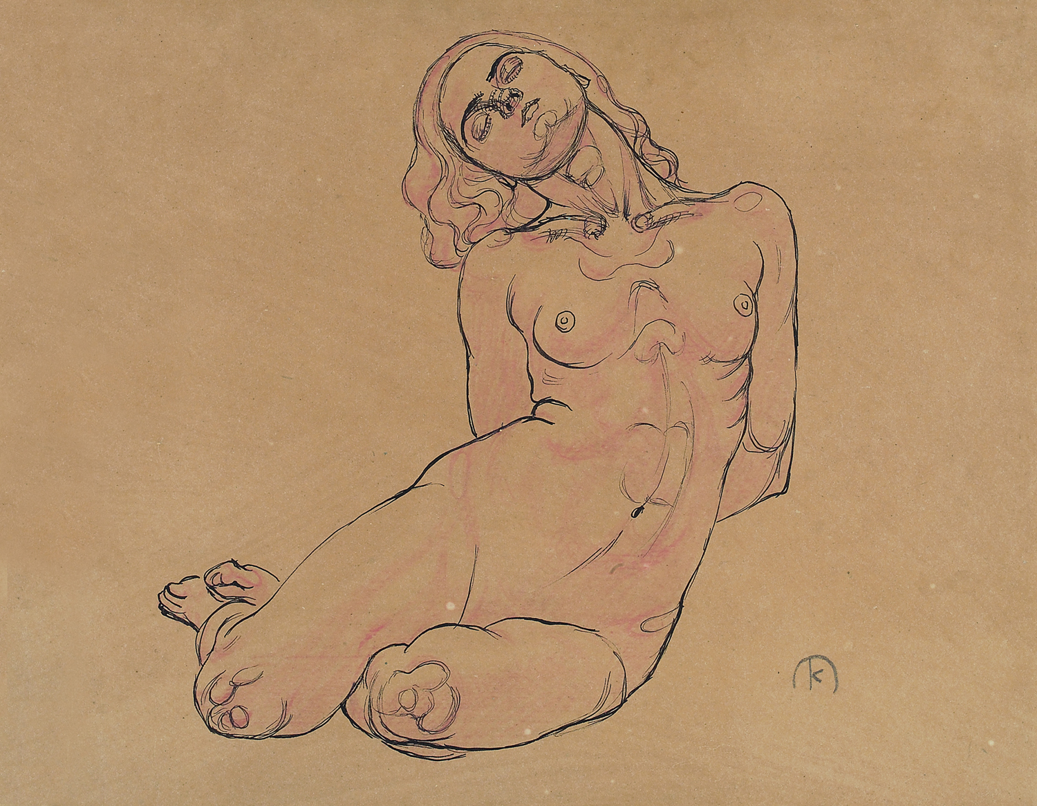 Seated Female Nude. Study for the Painting 