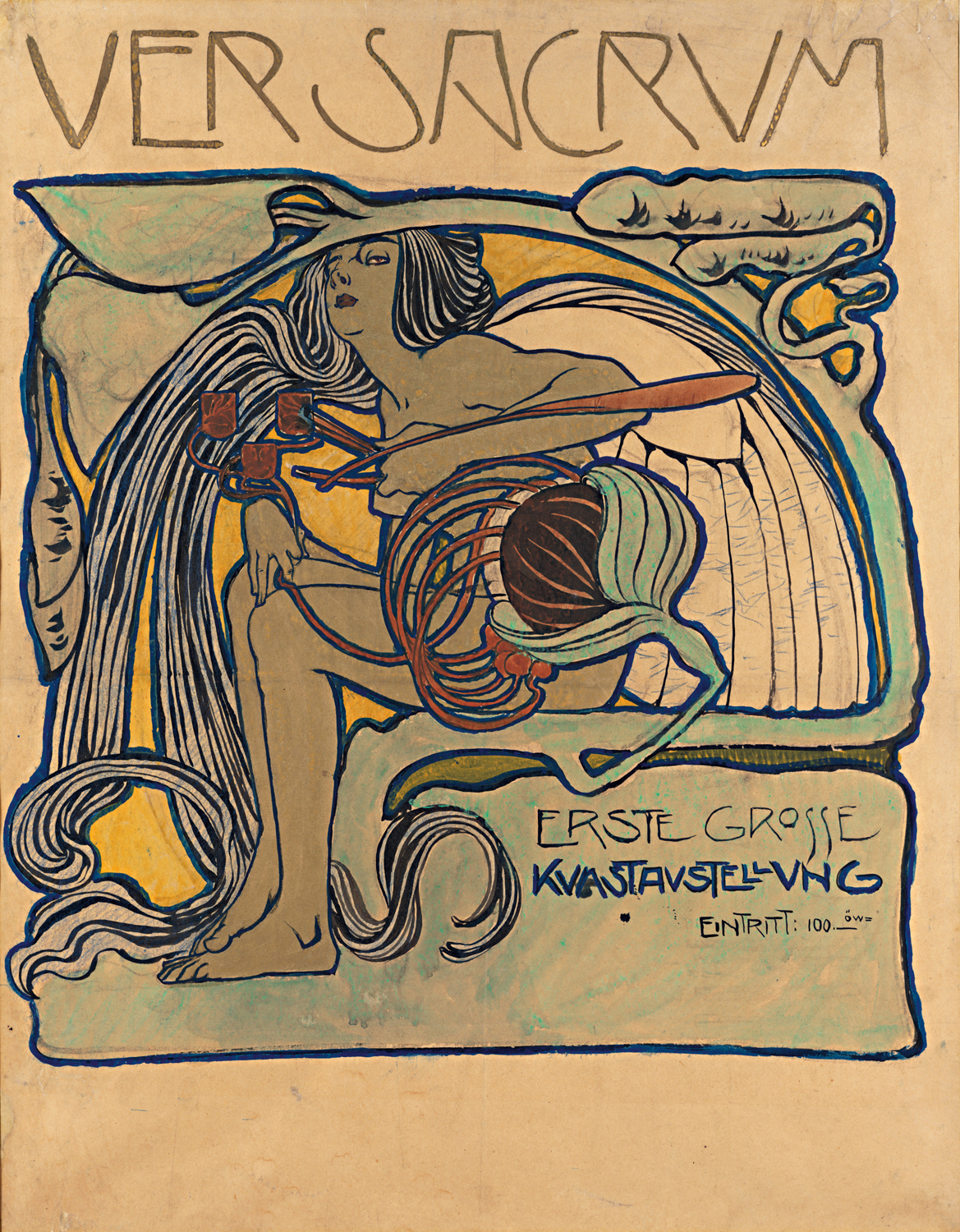 Poster Design for the Ver Sacrum, First Major Art Exhibition of the Secession, 1897