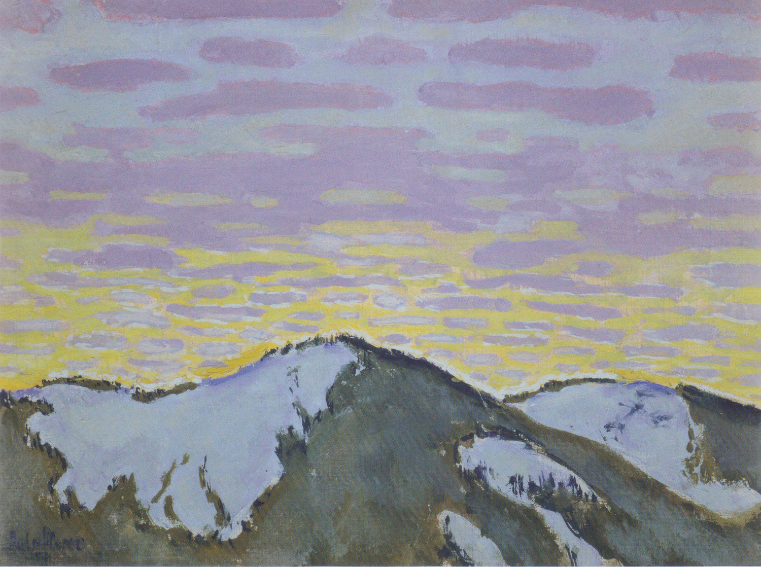 Mountain Peaks with Colored Clouds, 1913
