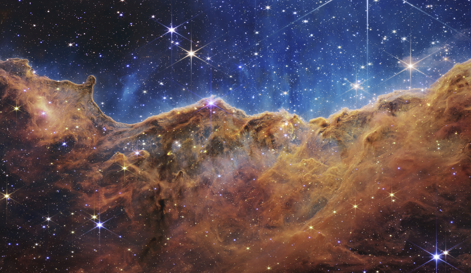 Cosmic Cliffs in the Carina Nebula