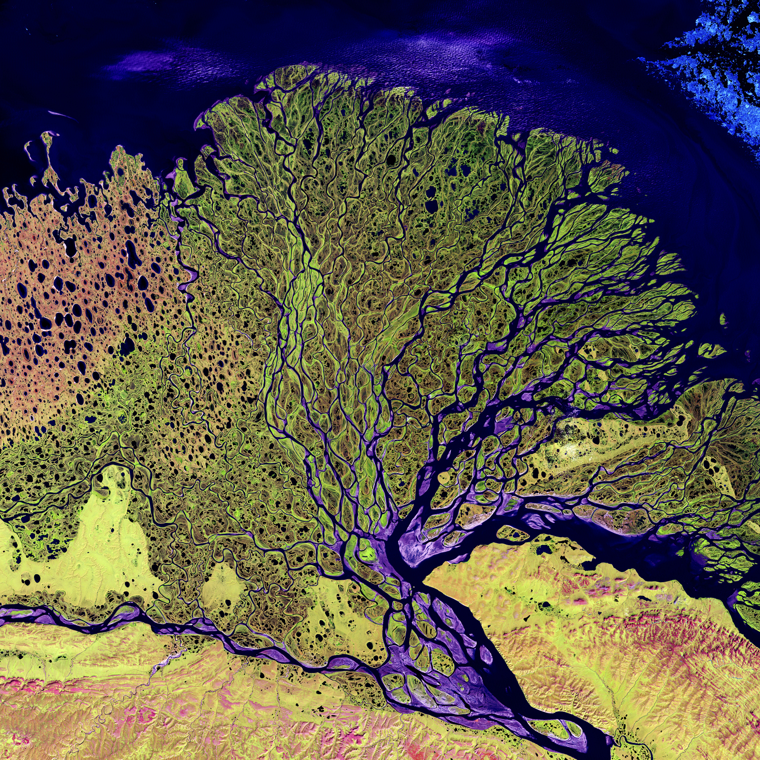 The Lena River in Eastern Russia