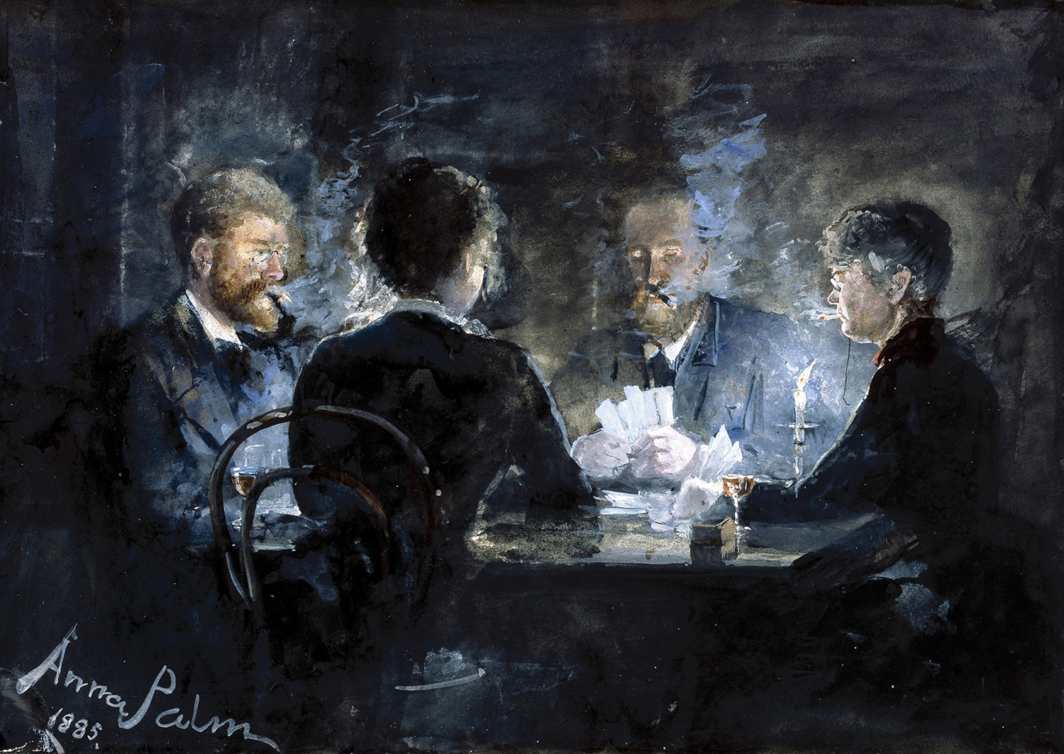 AG Game of l'Hombre in Brondum's Hotel, 1885