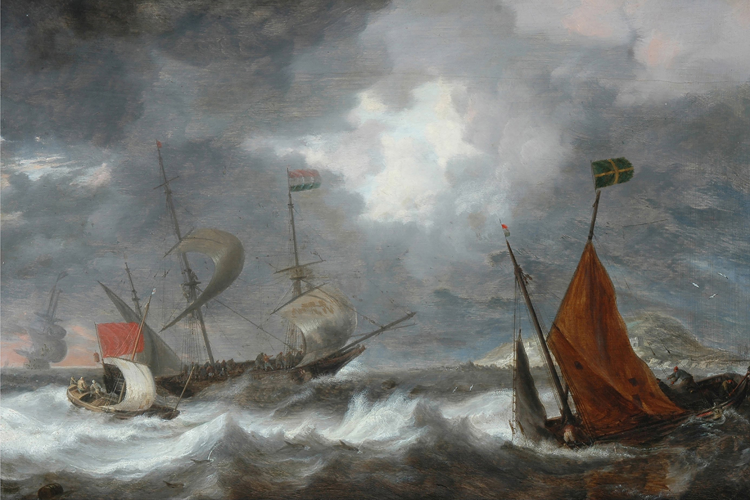 Sea Storm with Sailing Ships, c. 1645