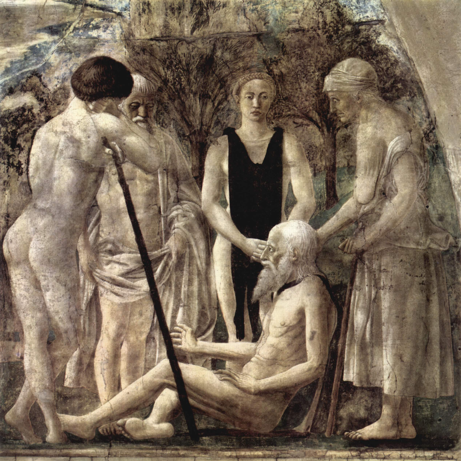 La Morte di Adamo (The Death of Adam) (detail), 1452-66