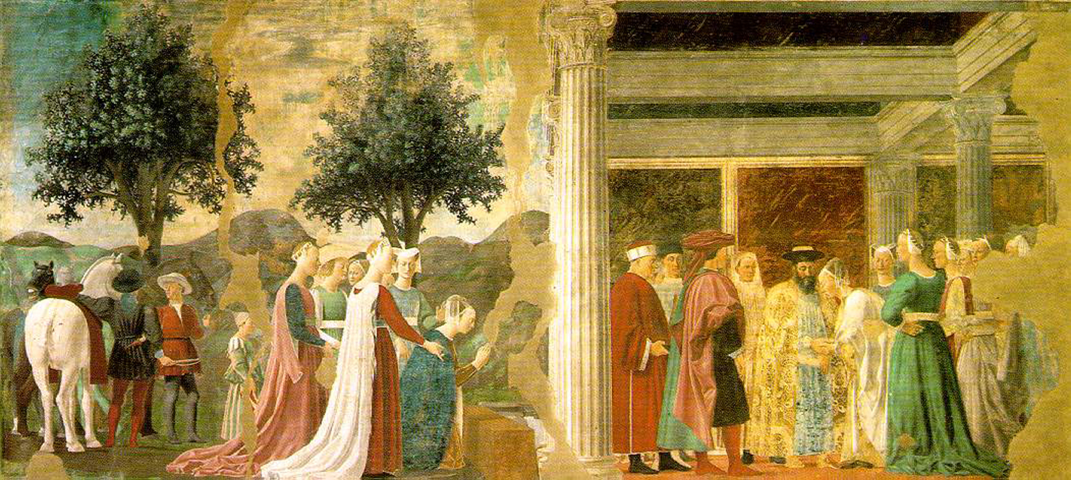Adoration of the Holy Wood and the Meeting of Solomon and the Queen of Sheba, c.1452