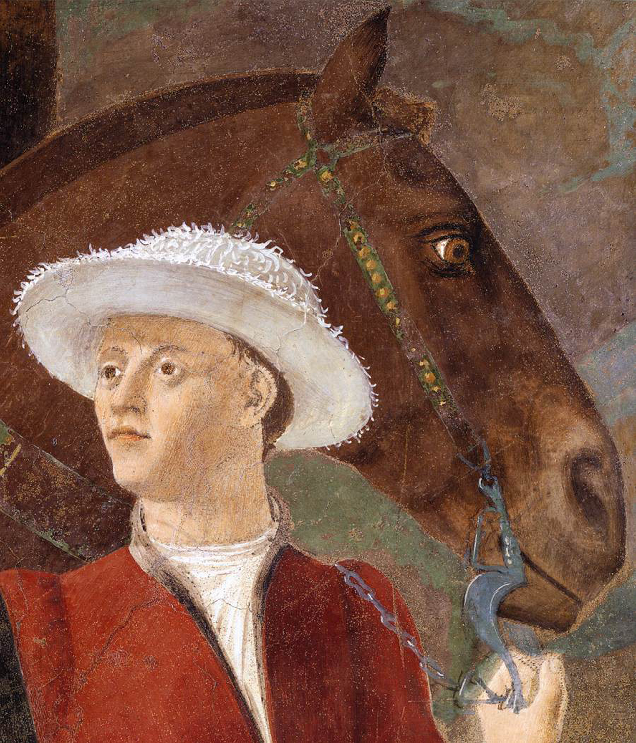 Adoration of the Holy Wood and the Meeting of Solomon and the Queen of Sheba (detail), c.1452