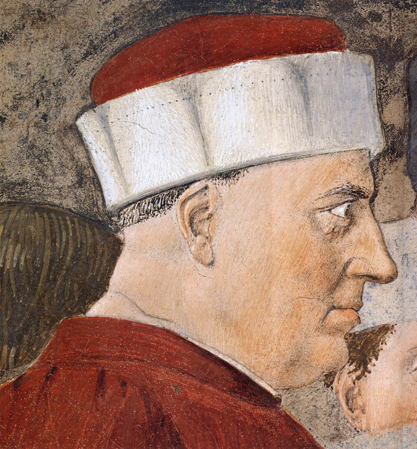 Adoration of the Holy Wood and the Meeting of Solomon and the Queen of Sheba (detail), c.1452