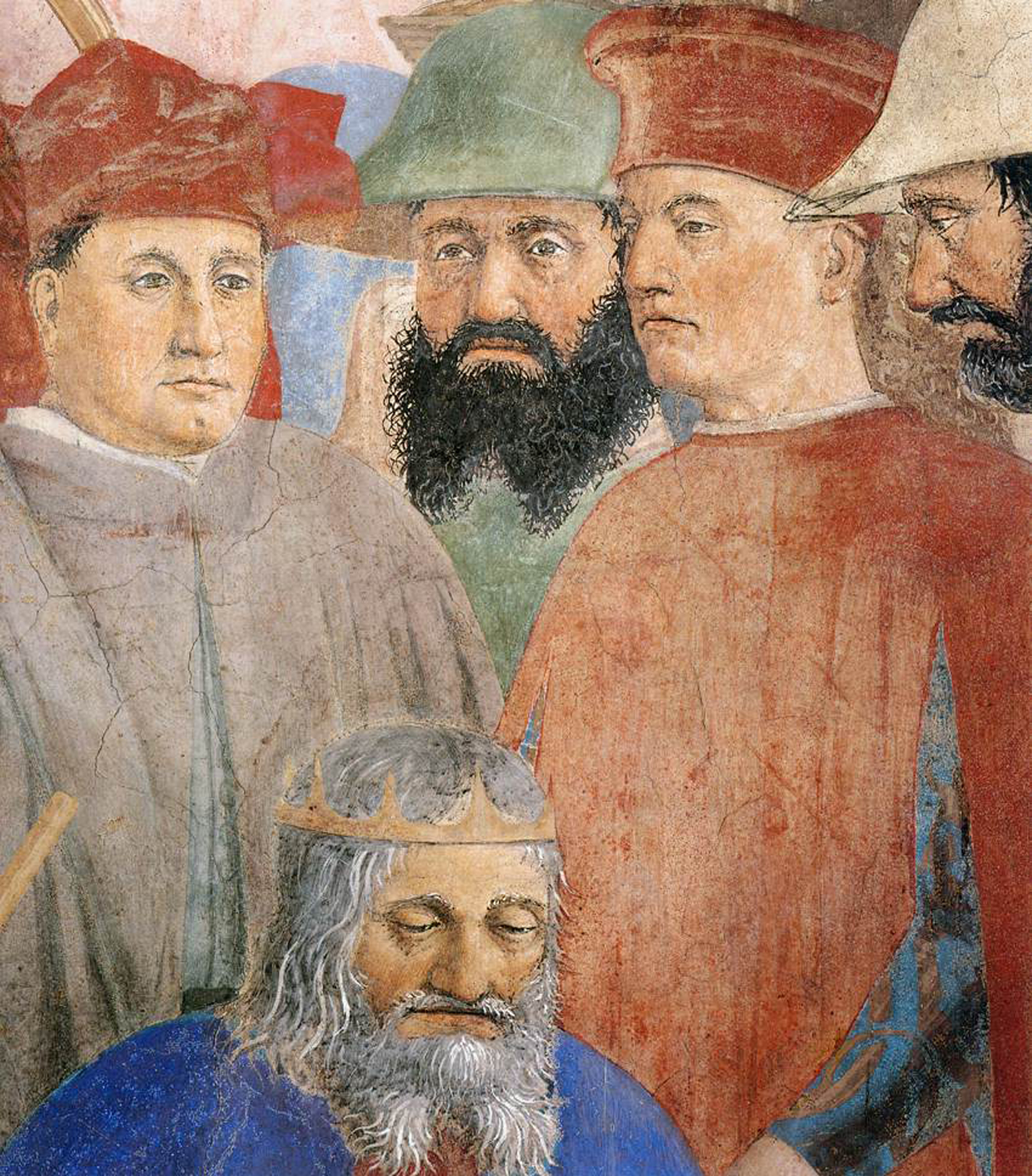 Battle between Heraclius and Chosroes (detail), c. 1452-66