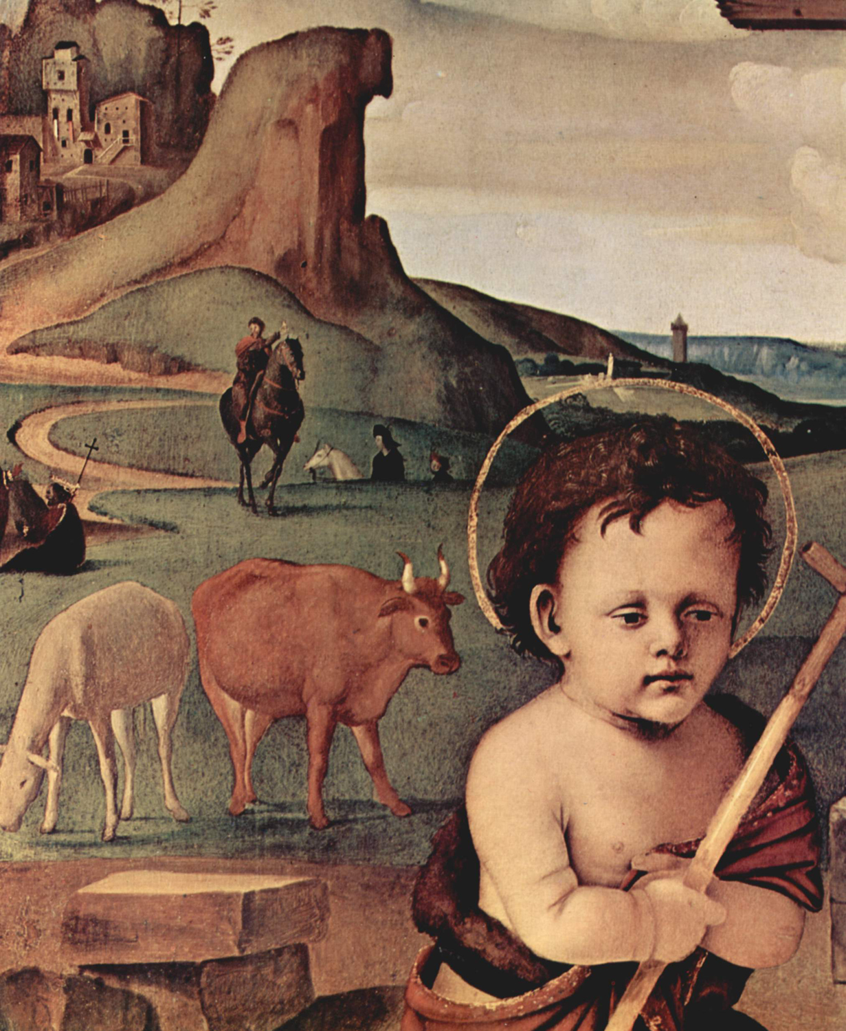 Adoration of the Child (detail), c. 1495