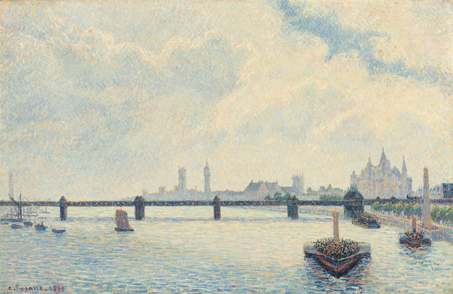 Charing Cross Bridge, London, 1890