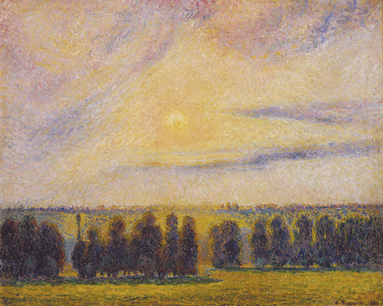 Sunset at Eragny, 1890