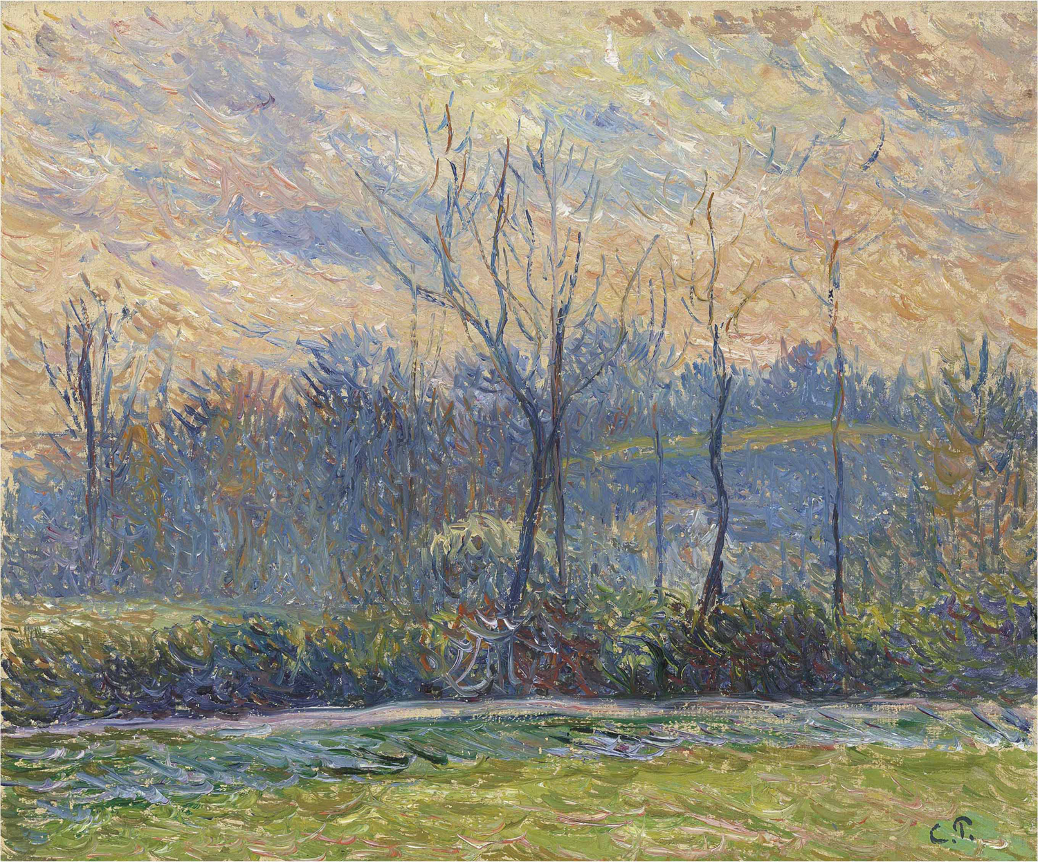 Sunset, Winter, Sketch (Soleil Couchant, Hiver, Esquisse), 1885