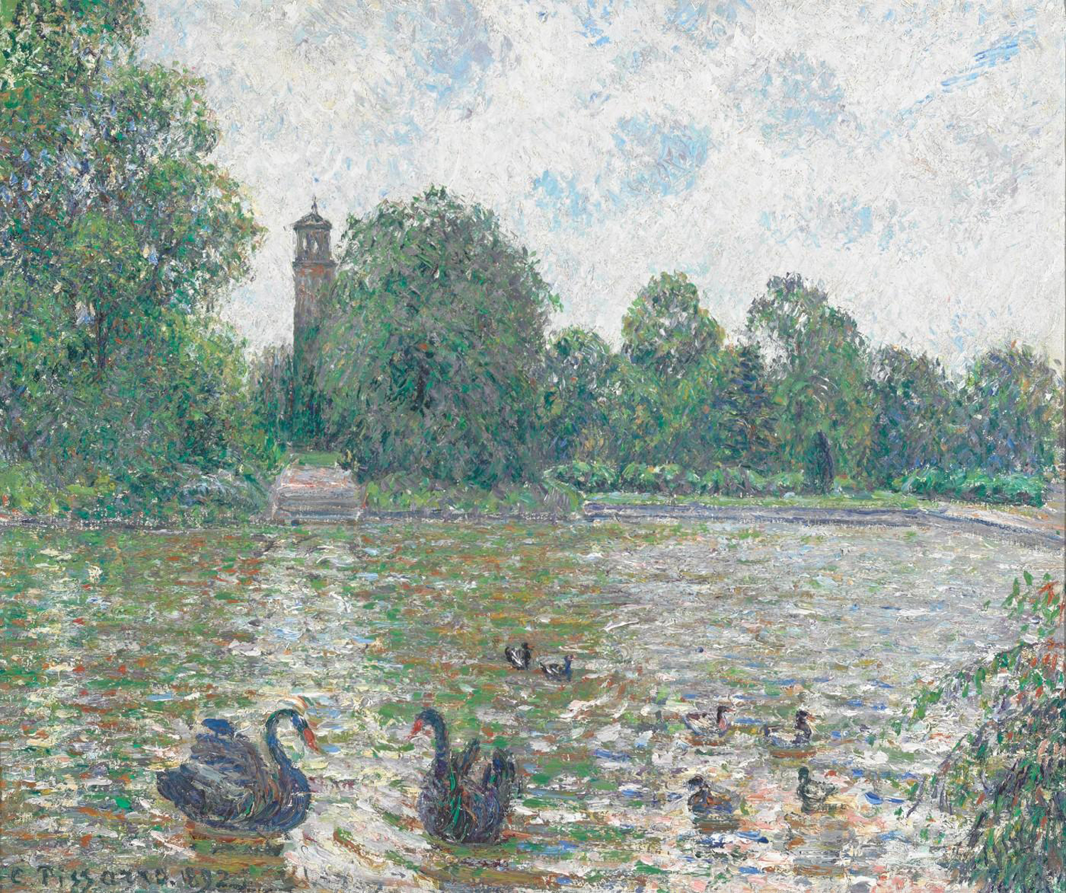Pool at Kew Gardens, 1892