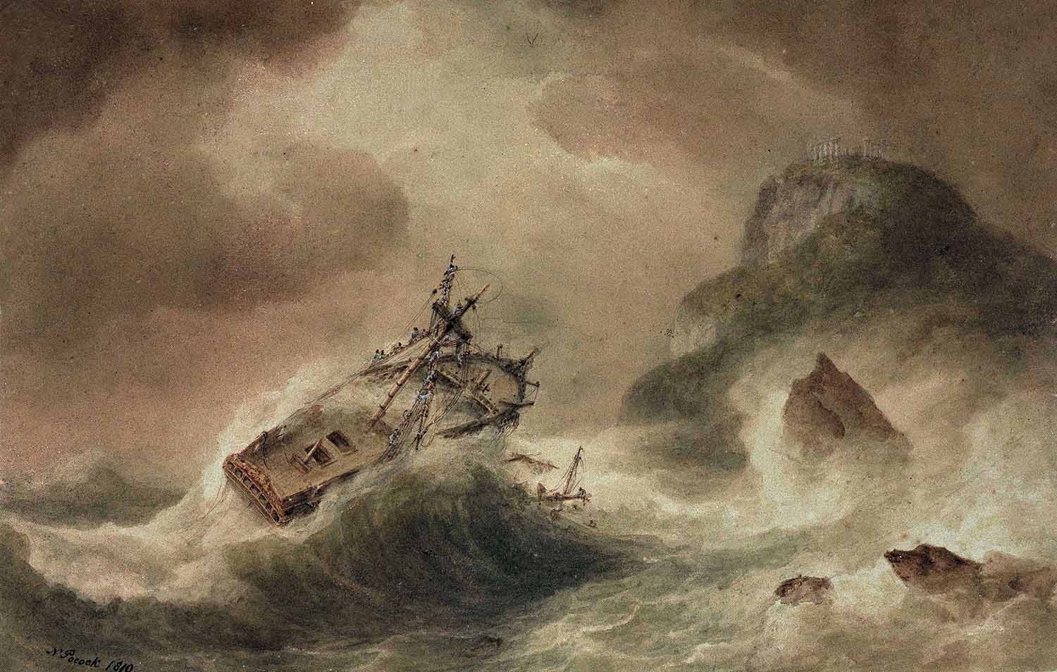 The Wreck of the 'Britannia', 1810