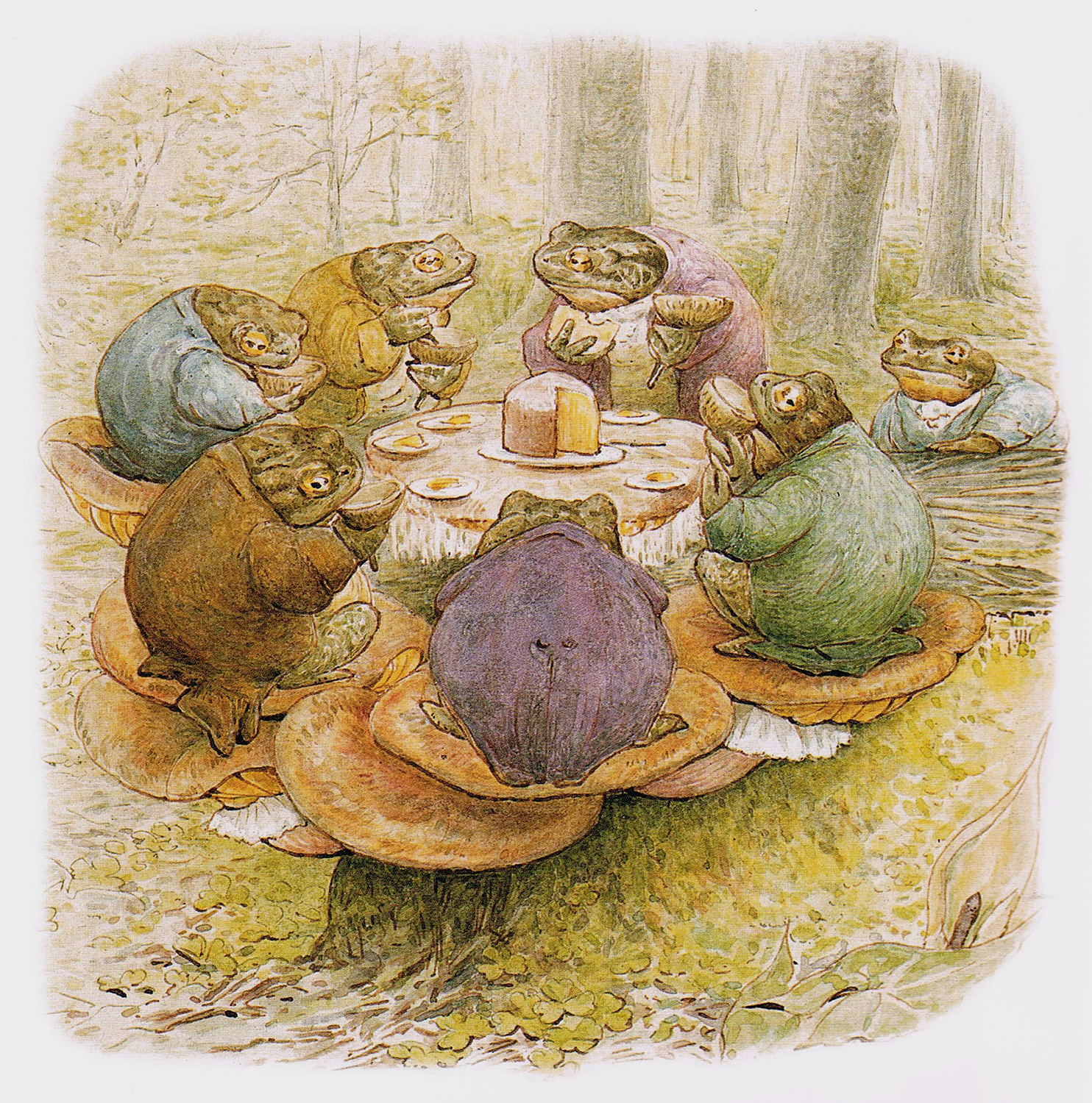 The Toads Tea Party from The Book of Rhymes, c.1902