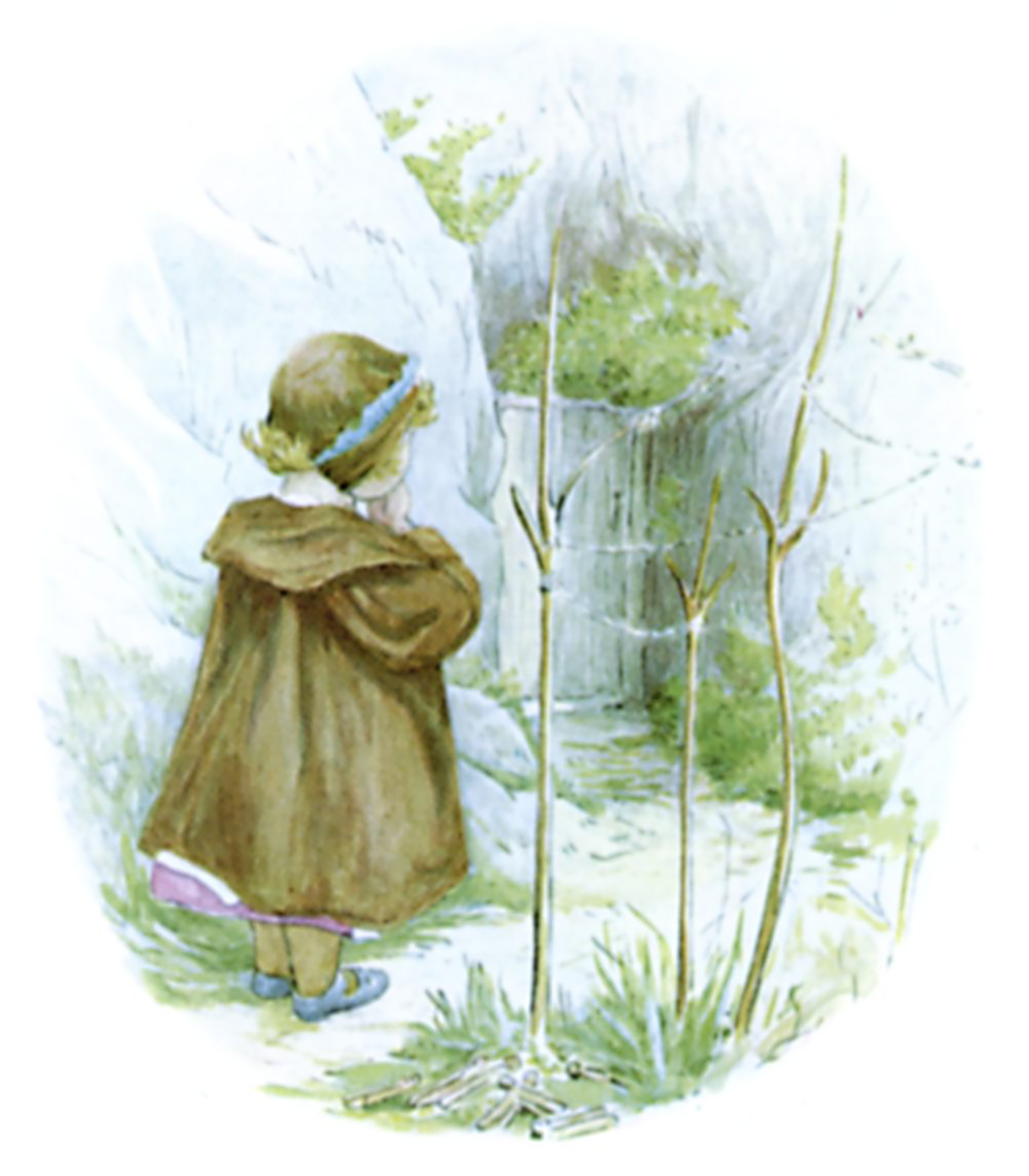 Illustration from children's book, Mrs. Tiggy-Winkle, 1905