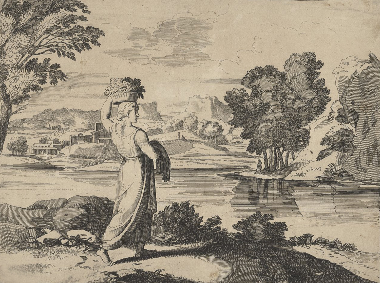 Paysage a la Canephore (Landscape with a Canephore), 17th century