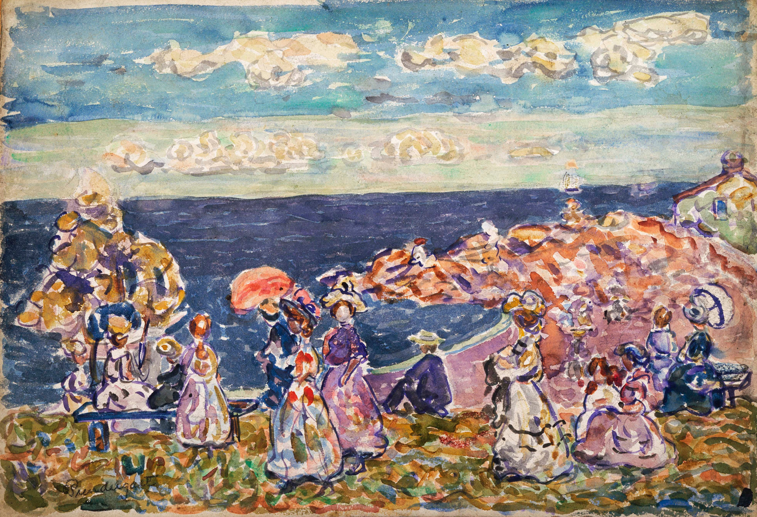 On the Beach, c. 1907
