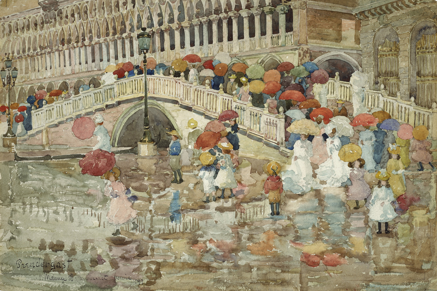 Umbrellas In the Rain, 1899
