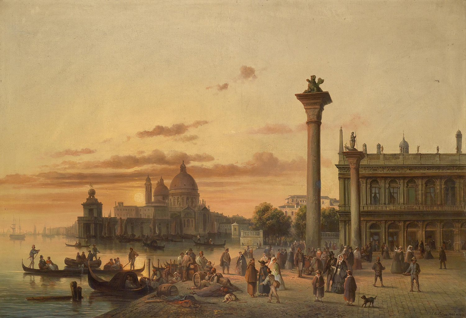 St. Mark's Square. Venice with a View of Punta della Dogana and Santa Maria della Salute, 1862-63
