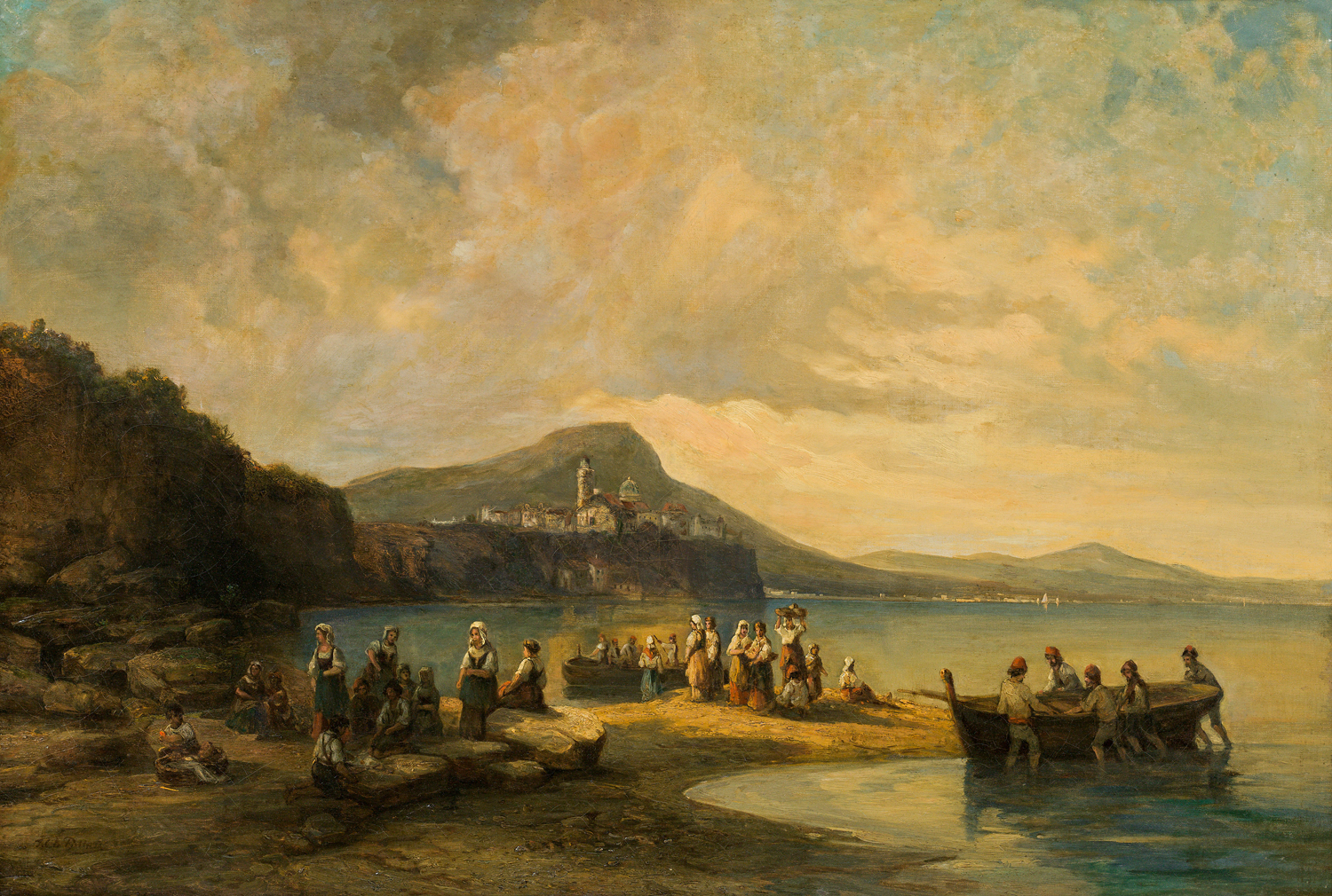 Beach Party at the Gulf of Naples, 19th century