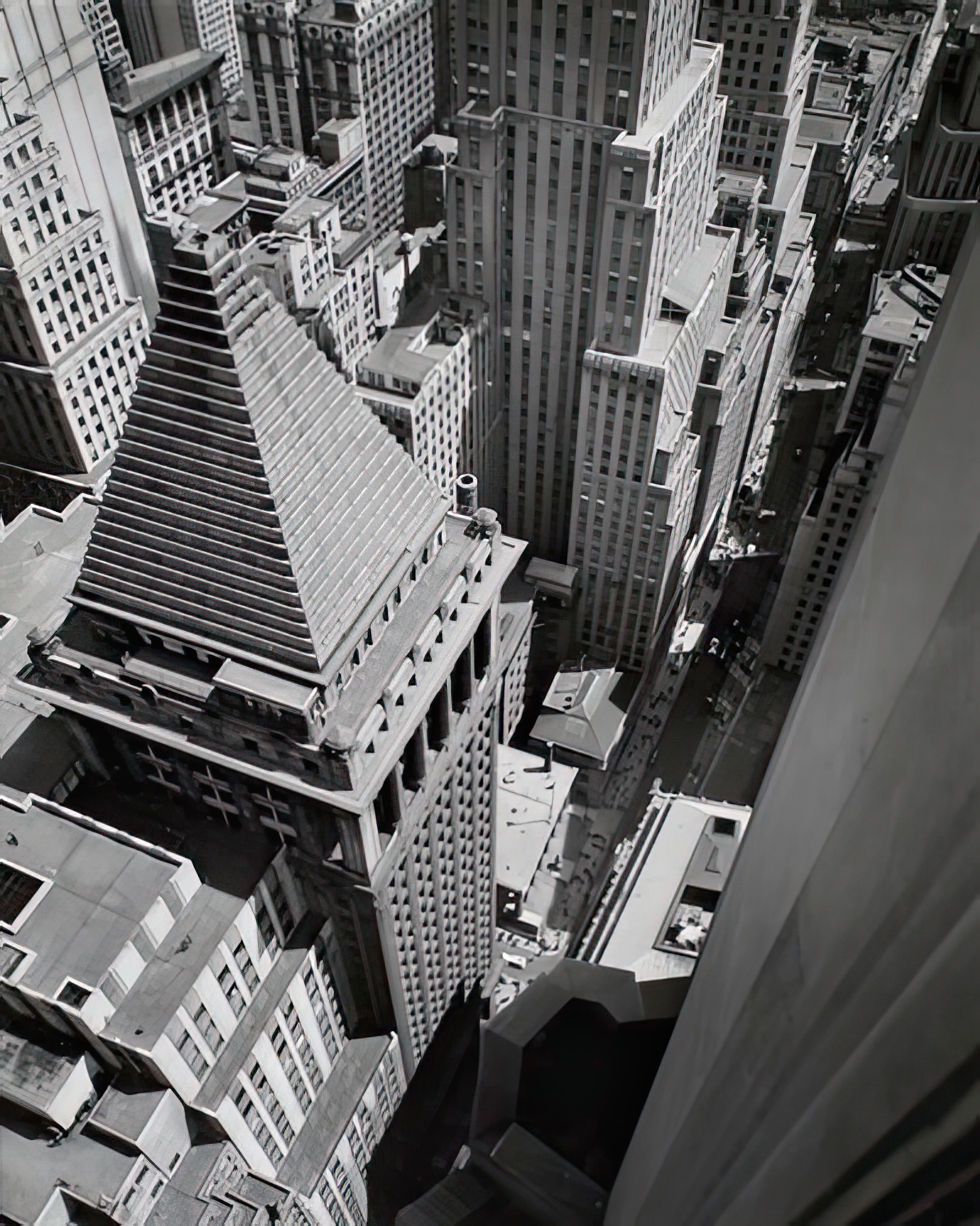 Wall Street, from the Roof of Irving Trust Co. Building, Manhattan