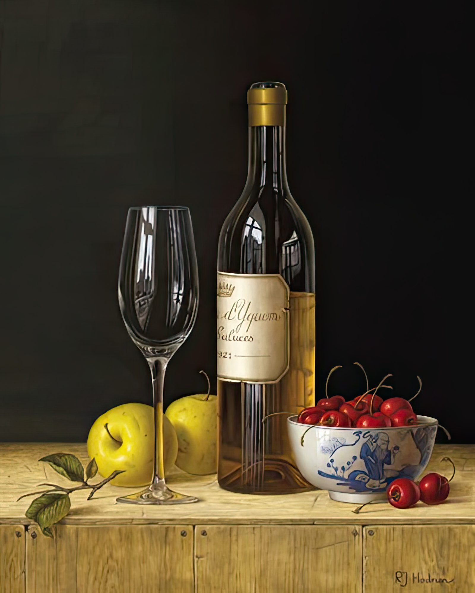 Chateau D'yquem with Apples and Cherries