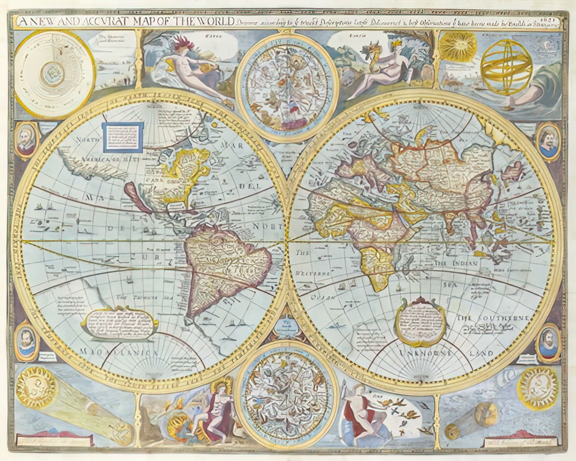A New and Accurate Map of the World, 1627-1651