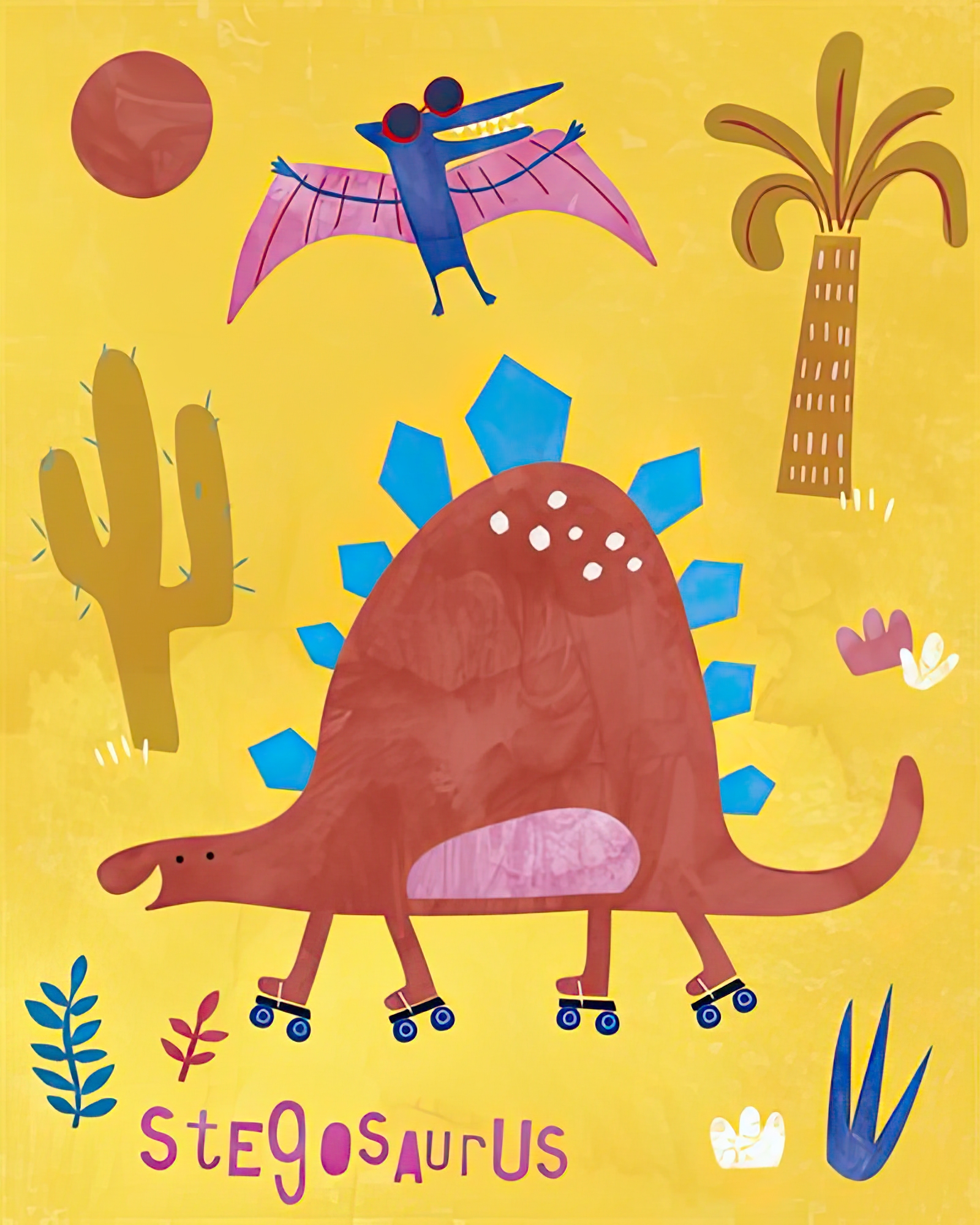 Skating Stegosaurus