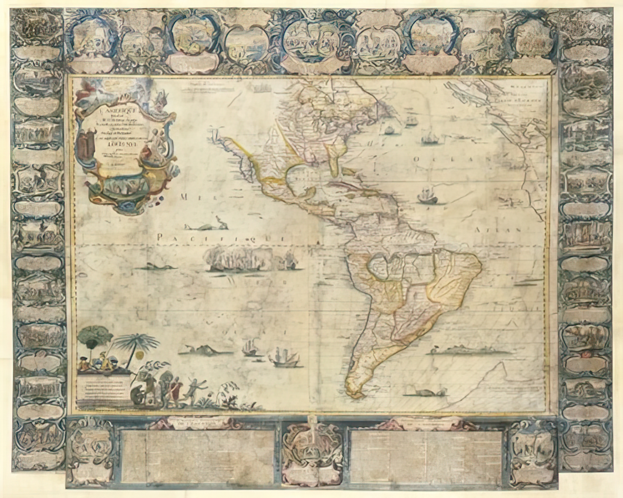 L'Amerique Dedice et Presente a sa Majeste tres Chrestienne Louis XVI, 1740