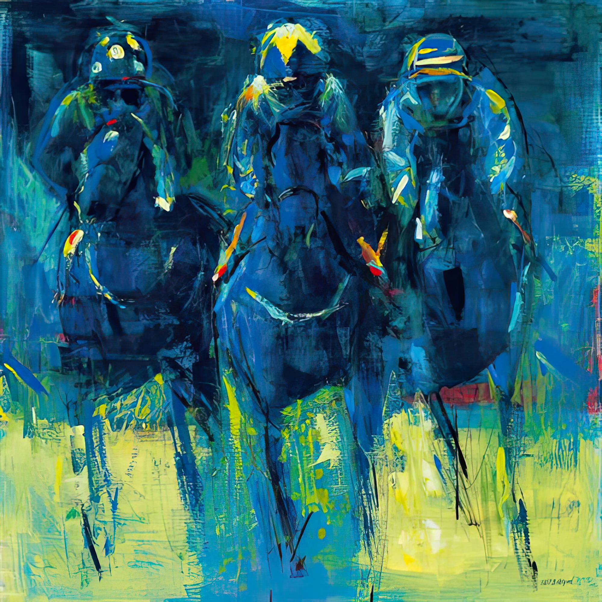 Racehorses - Blue