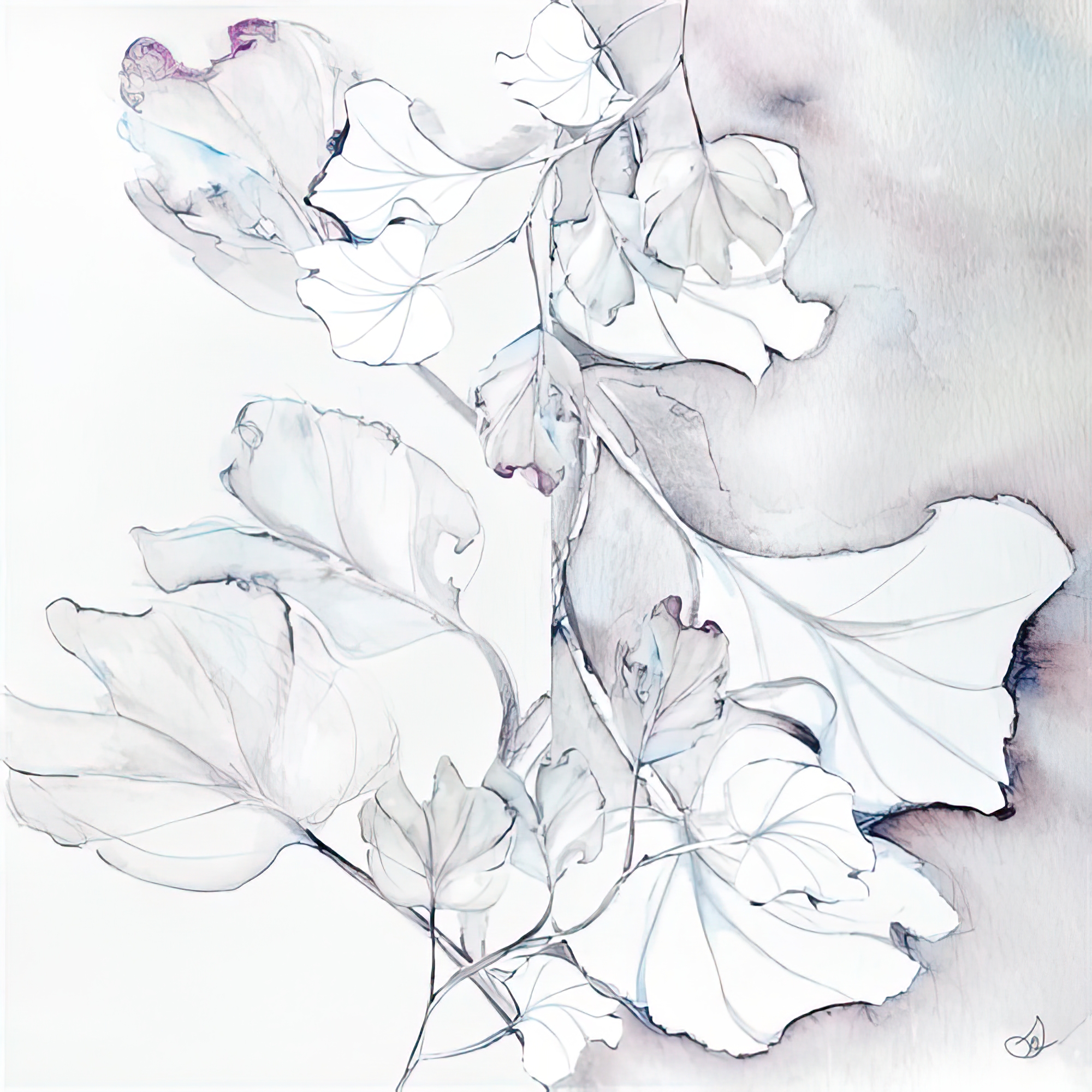 Ephemeral Foliage - Ink