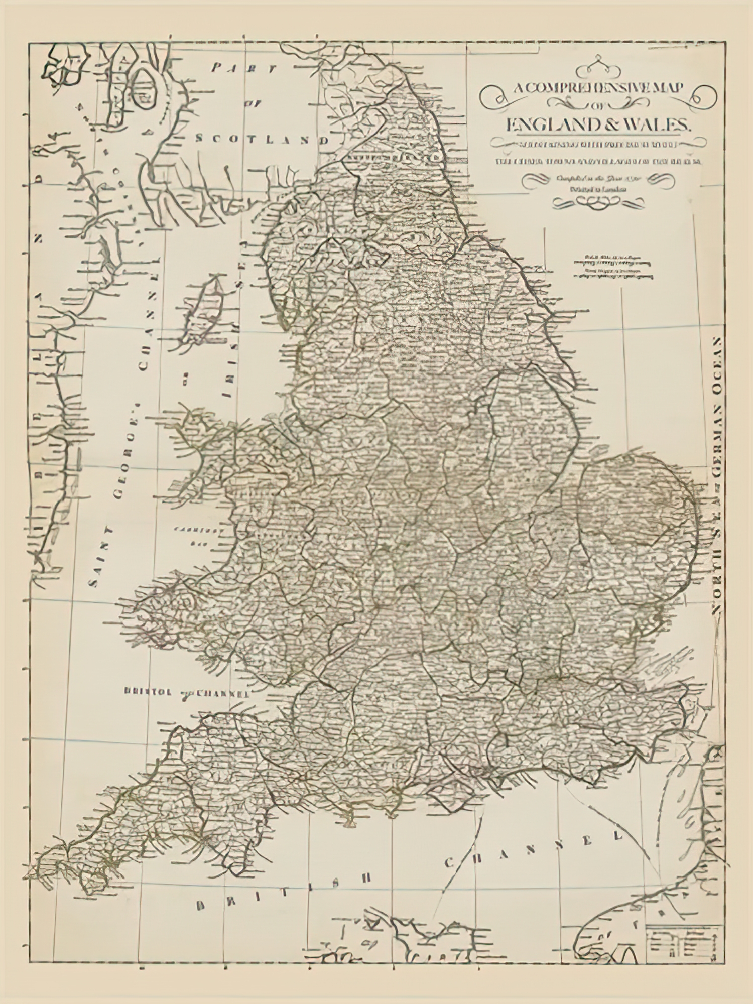 Map of England and Wales, 1790