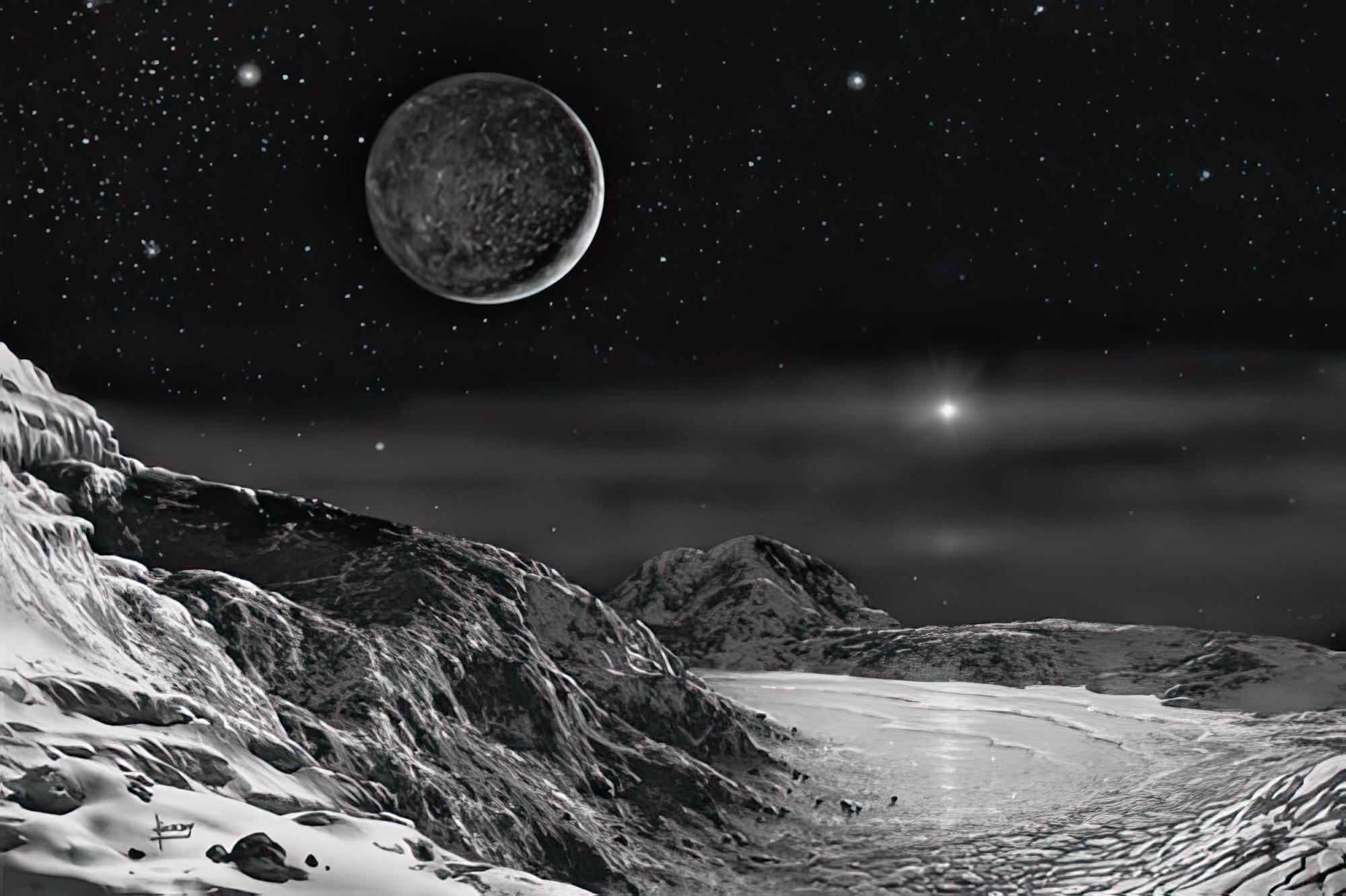Pluto and Charon - Noir