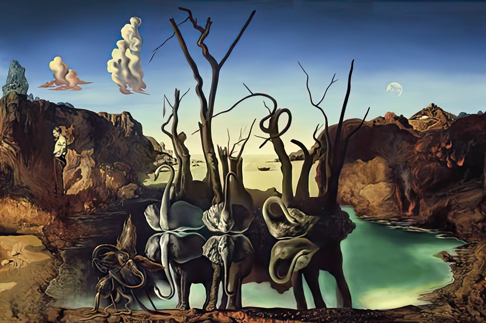 Swans Reflecting Elephants, 1937