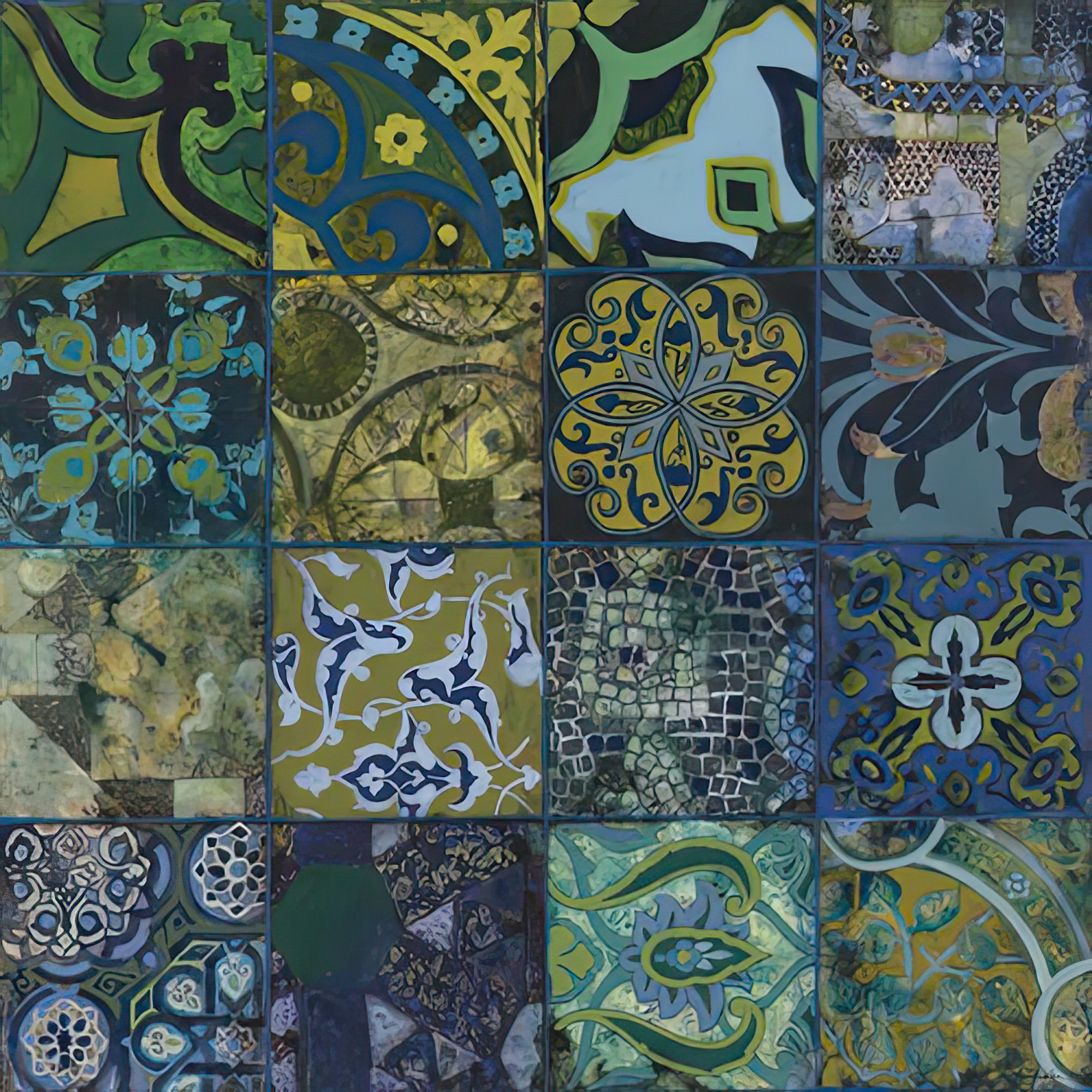 Cobalt Mosaic I