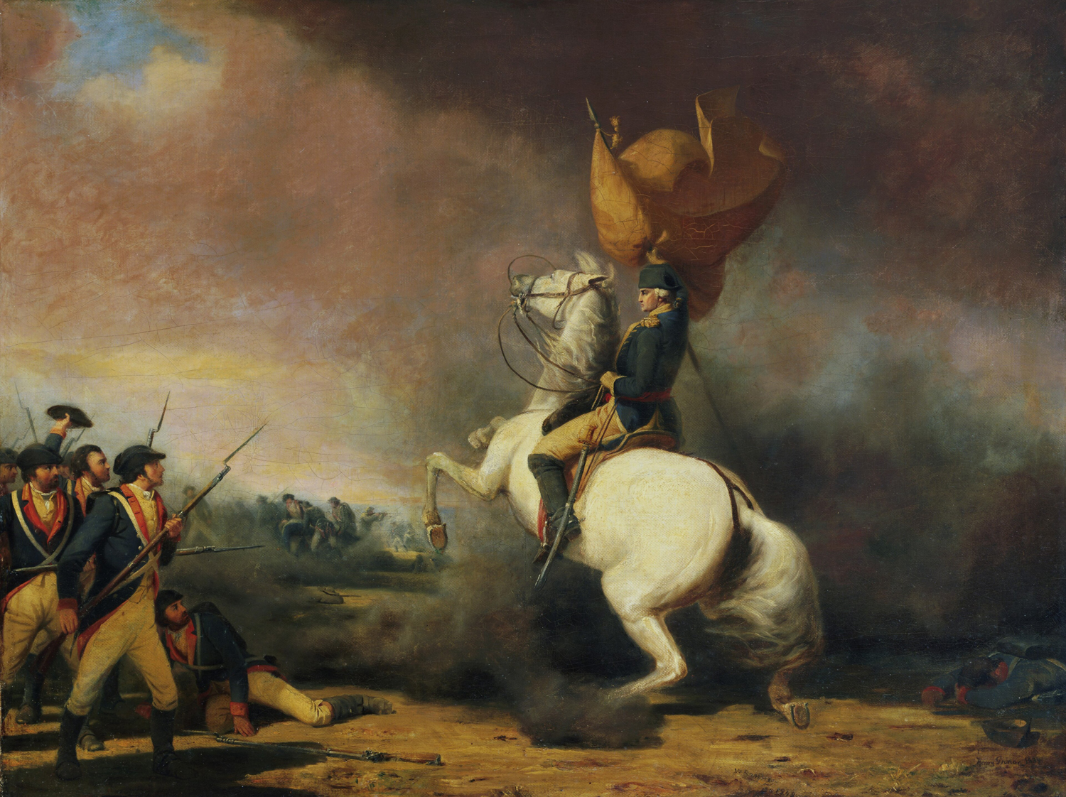 Washington Rallying the Americans at the Battle of Princeton, 1848