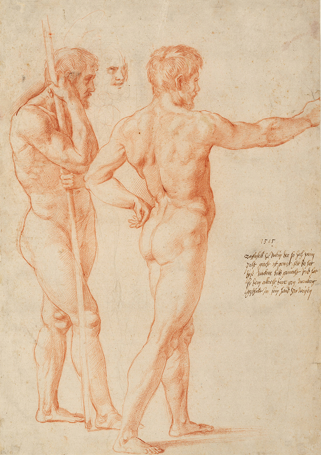 Two Studies of Male Nudes