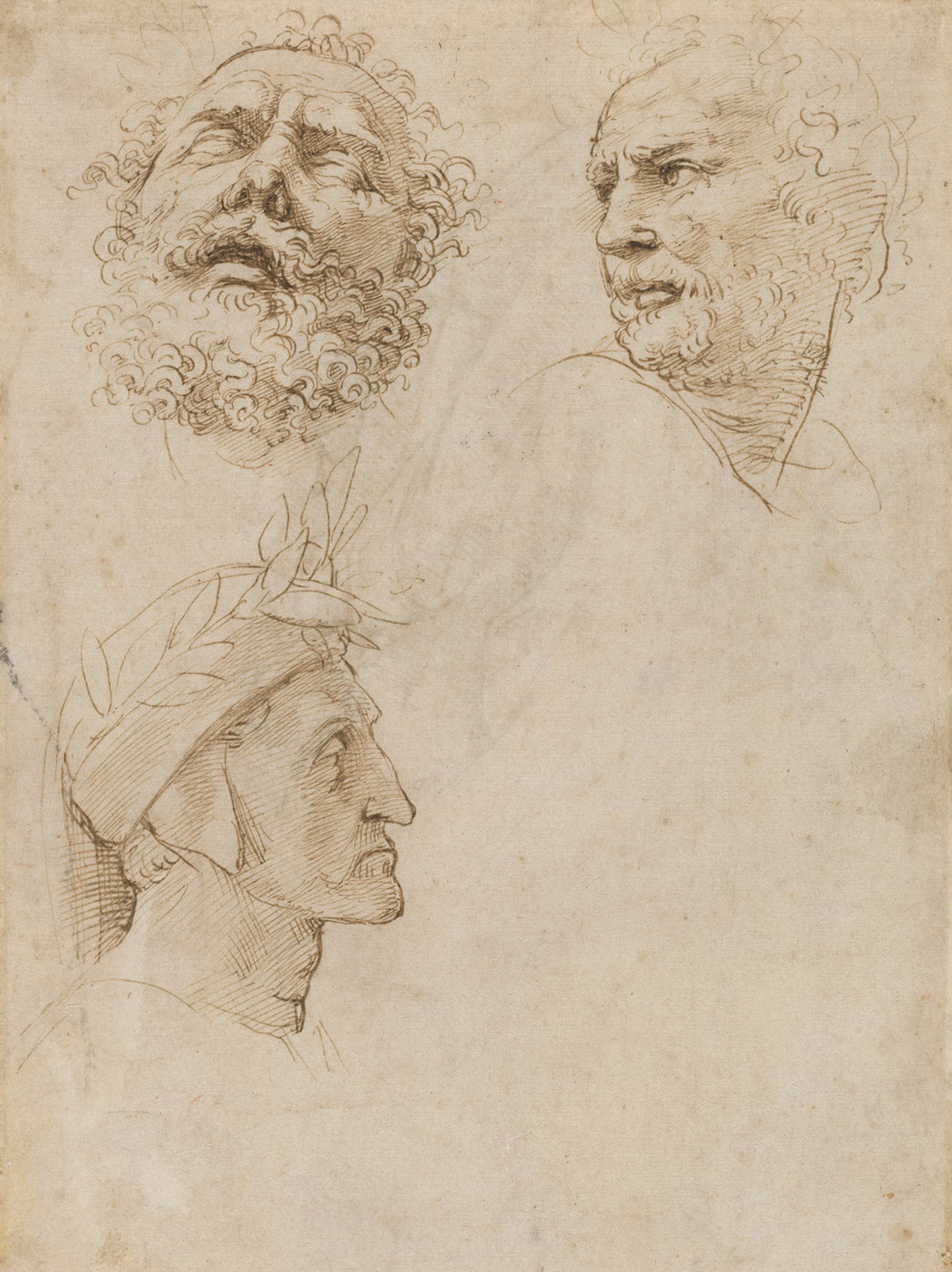 The Heads of Homer, Dante and Virgil (?), c.1509-10