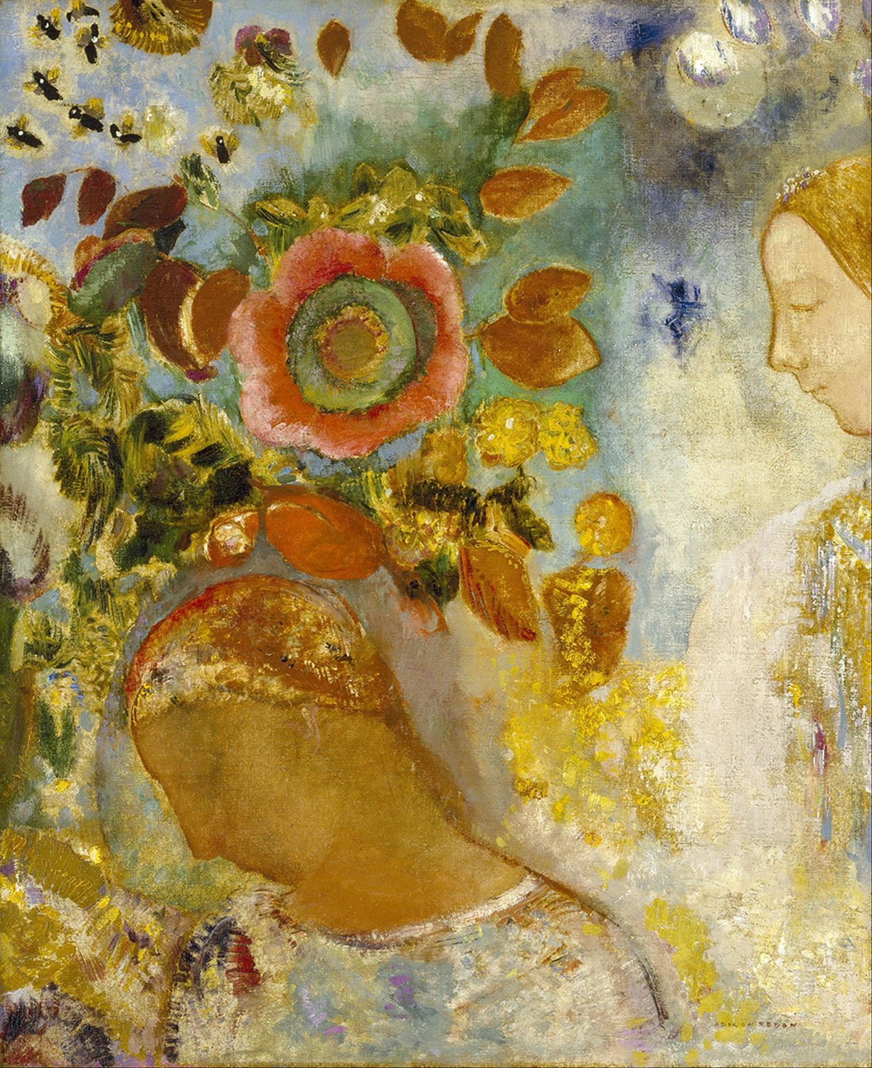Two Young Girls Among the Flowers, 1912