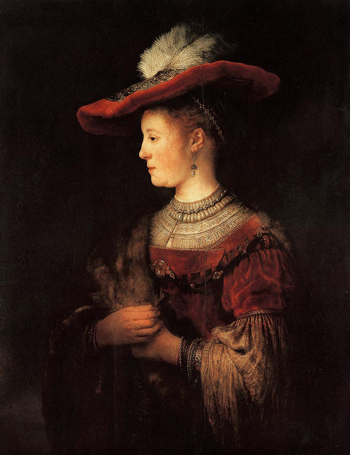 Portrait of Saskia van Uylenburgh, c. 1633-34
