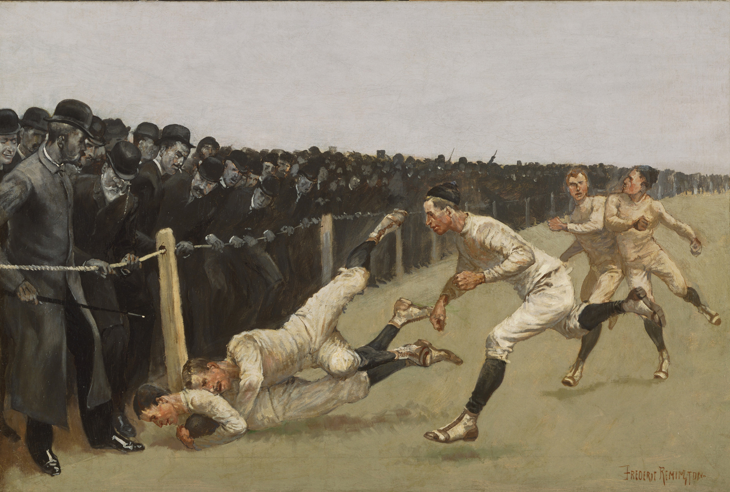 Touchdown, Yale vs. Princeton, Thanksgiving Day, Nov. 27, 1890, Yale 32, Princeton 0