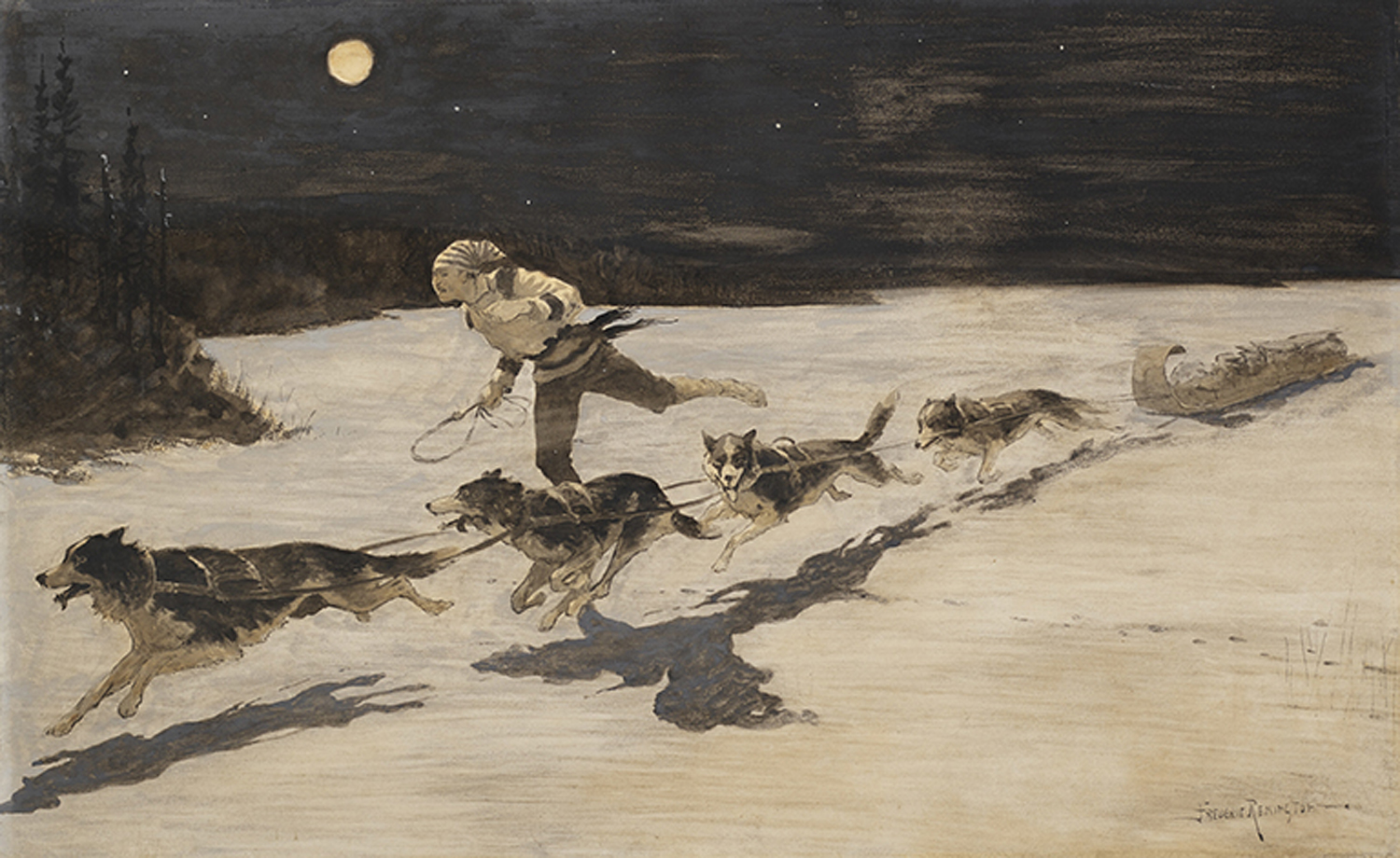 Huskie Dogs on the Frozen Highway, 1892