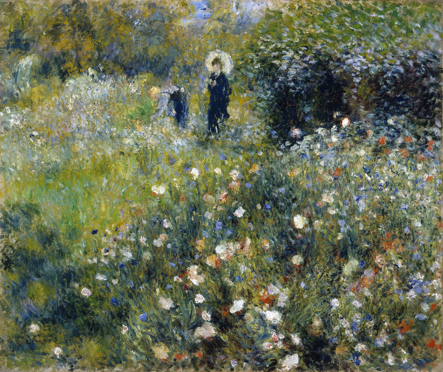 Femme avec Parasol dans un Jardin, 1875